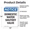 Signmission Domestic Water Shutoff Valve, 10 in W x Rectangle, Vinyl Decal OS-2PACK-NS-D-1014-V-11455 - alternate 4